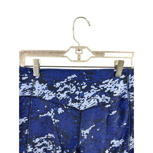 Nike Dri Fit Cropped Leggings Blue Athletic Workout GUC Women's Size S - Picture 4 of 11